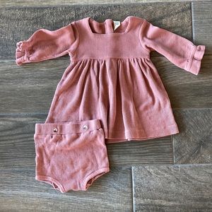 Kate Quinn | 12 - 18 months waffle knit dress and bloomers set